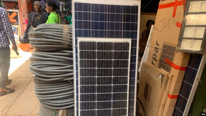 Installation de panneaux solaires au Cameroun