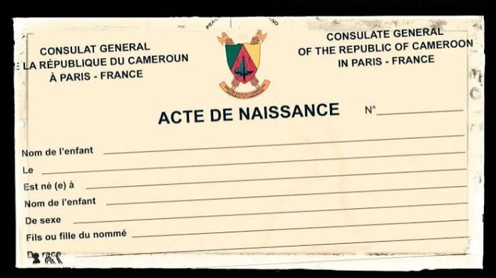 acte de naissance au Cameroun