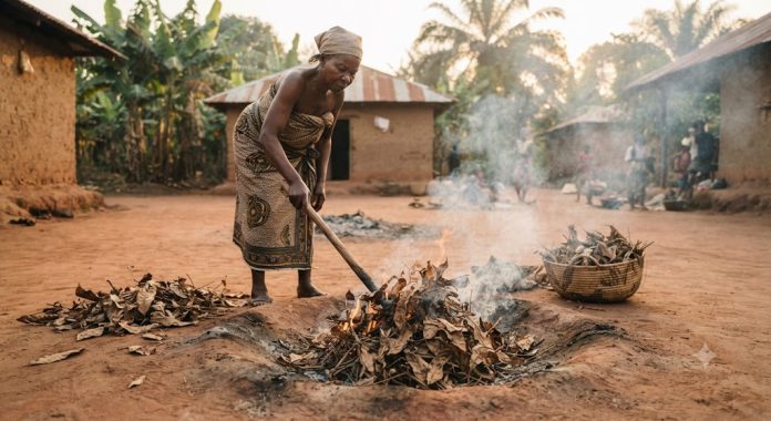 brûler les feuilles séchées cameroun