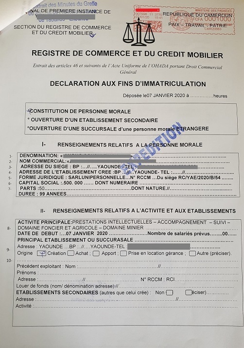 obtenir le Registre du Commerce obtenir le Registre du Commerce
