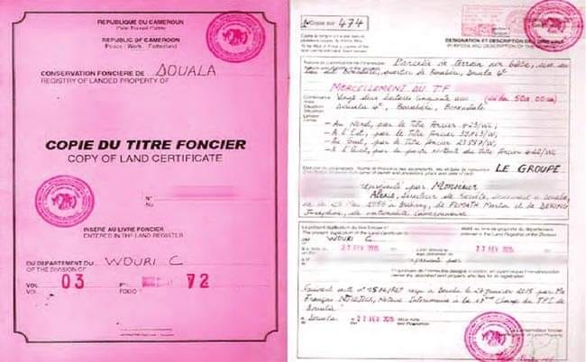 titre foncier au Cameroun titre foncier au Cameroun