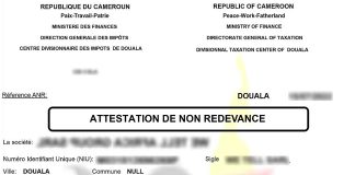 Comment obtenir une attestation de non-redevance au Cameroun ? attestation de non-redevance