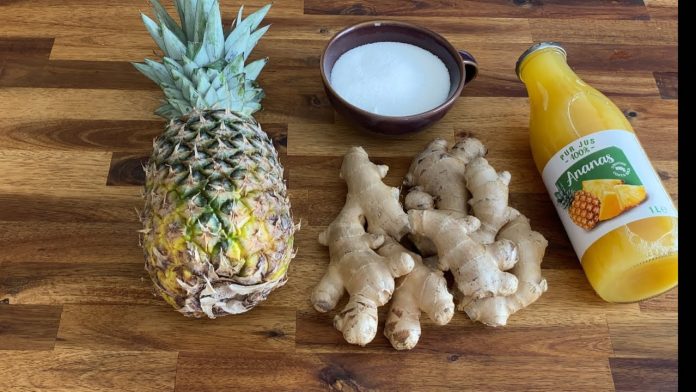jus de bissap au gingembre , jus de bissap à l’ananas recette